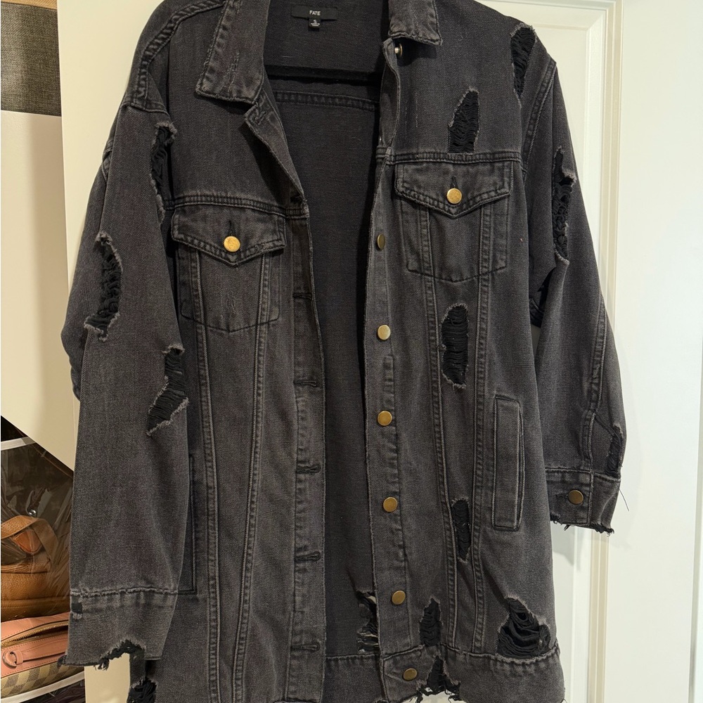 Fate Charcoal Denim Jacket
